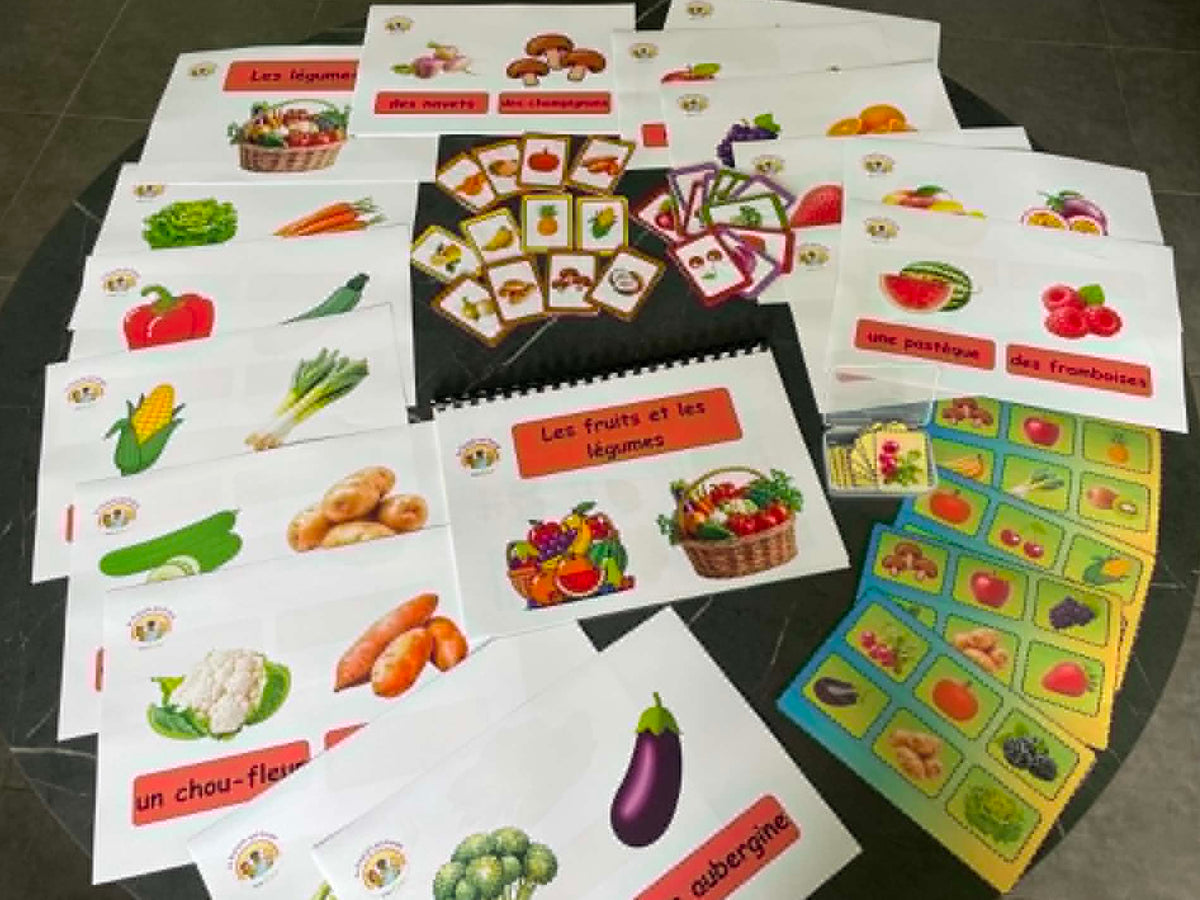 Pack : les fruits et les légumes (flashcards + exercices)