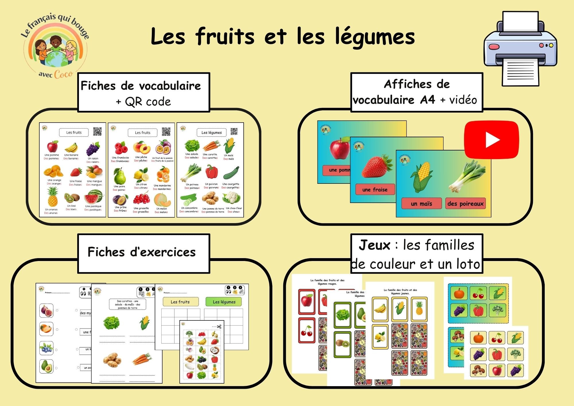 Pack : les fruits et les légumes