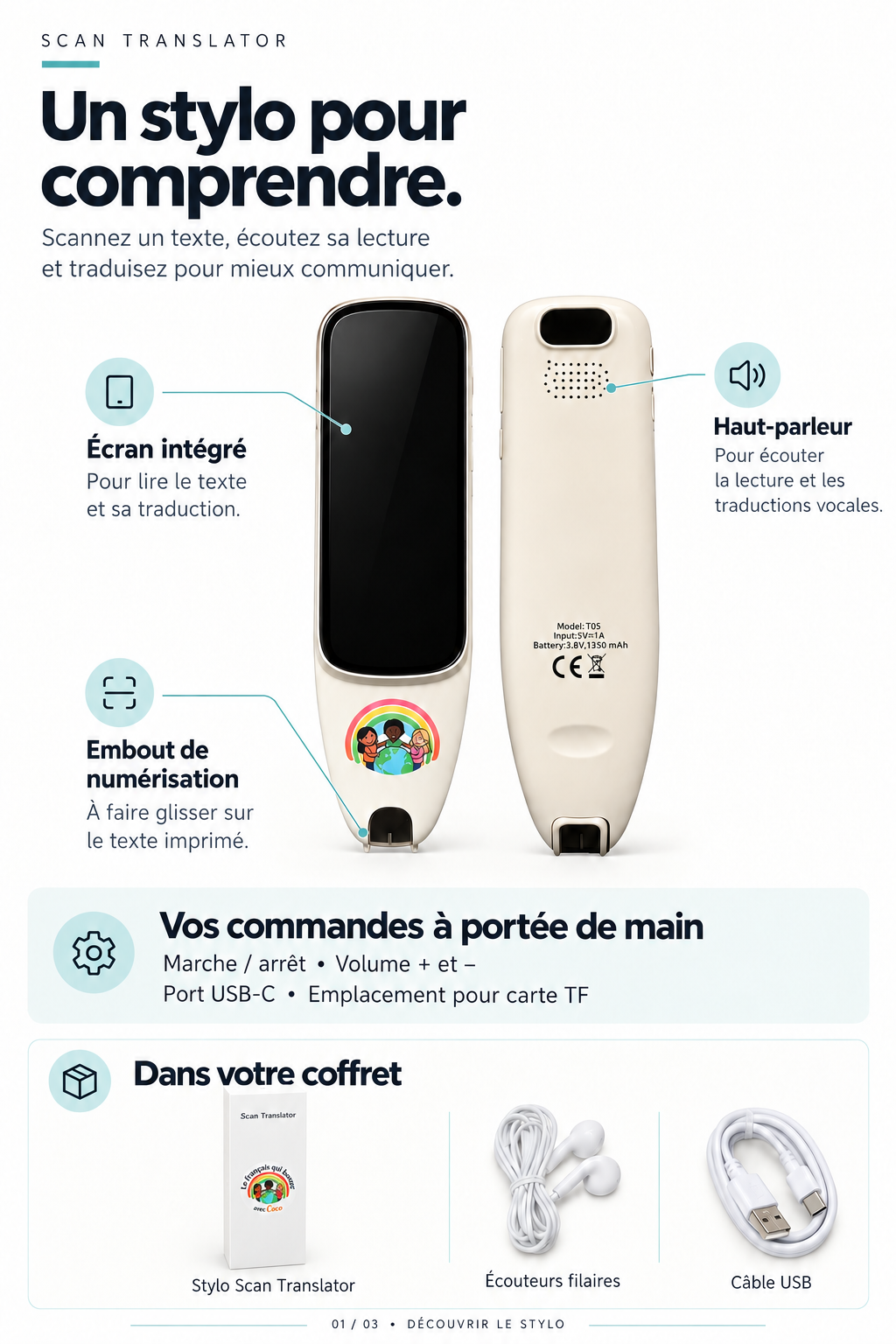 Stylo scan traducteur