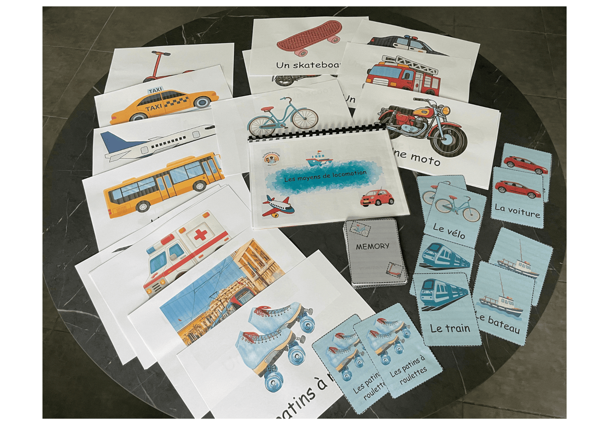 Les moyens de locomotion (flashcards + exercices)