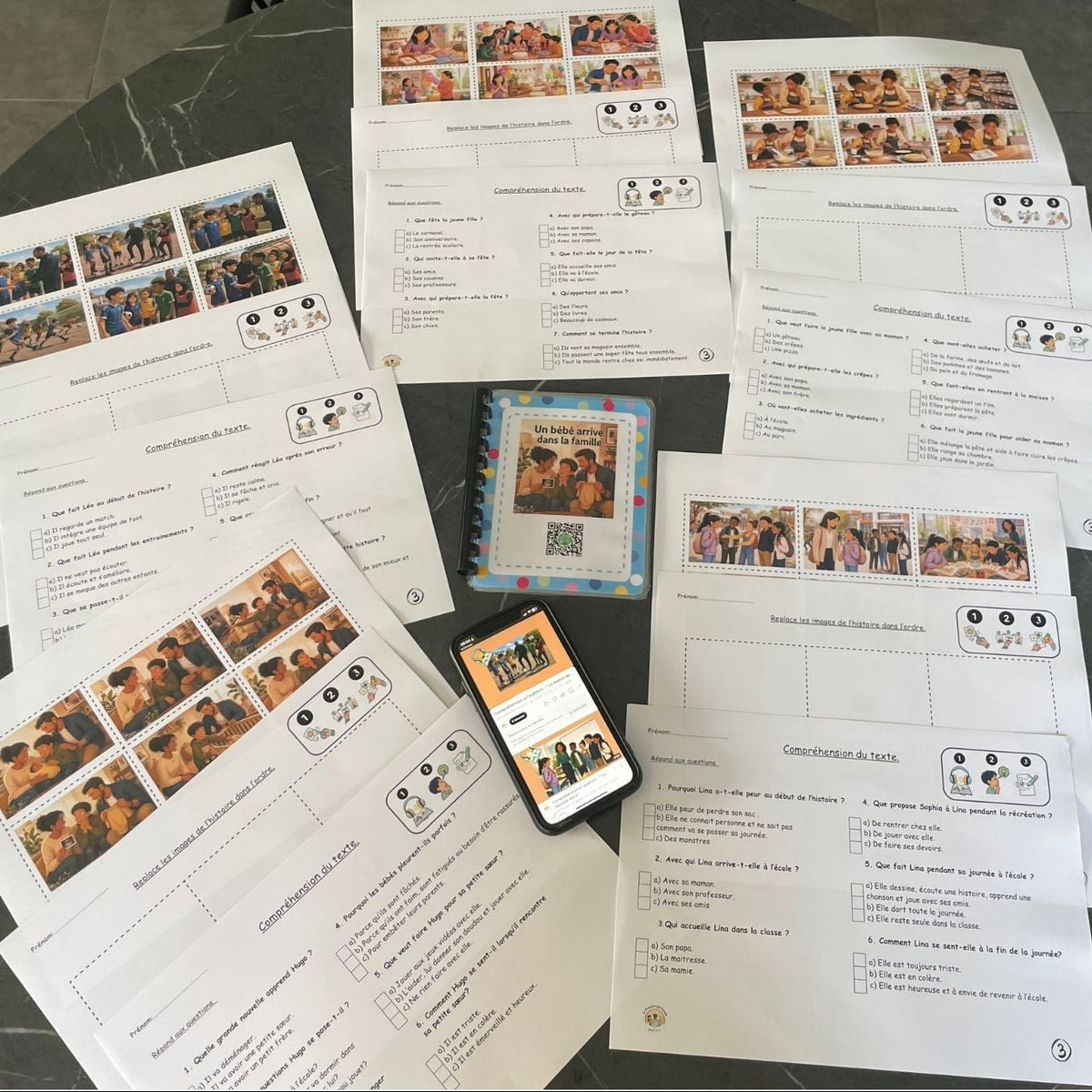 5 à histoires à écouter - Compréhension à l'audition